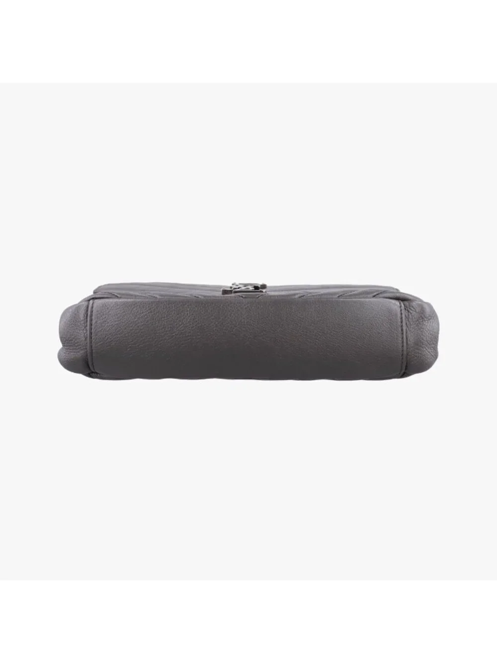 Saint Laurent Carre Gray Leather Shoulder Bag